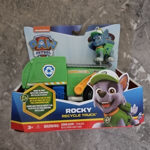 2 FOR $35 Paw Patrol Green Rocky Recycling Vehicle New Unopened